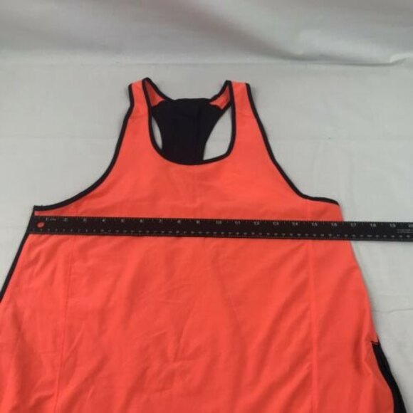 Lululemon Pump It Up Tank Top Singlet Flare‎ Orange Inkwell Blue Size 6 - Picture 2 of 10
